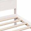 vidaXL Cadre de lit Blanc 120 x 190 cm Bois d'ing&eacute;nierie