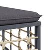 vidaXL Salon de jardin 4 pcs avec coussins anthracite résine tressée