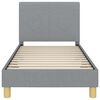 vidaXL Cadre de lit pour enfants avec t&ecirc;te de lit Gris clair tissu