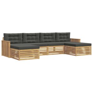 vidaXL Ensemble de canap&eacute;s d'ext&eacute;rieur 6 pc Blanc et anthracite