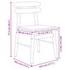 vidaXL Chaise de salle &agrave; manger 2 pcs Blanc Bois de Caoutchouc Massif