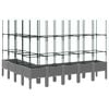 vidaXL Jardini&egrave;re avec treillis gris clair 200x160x142,5 cm PP