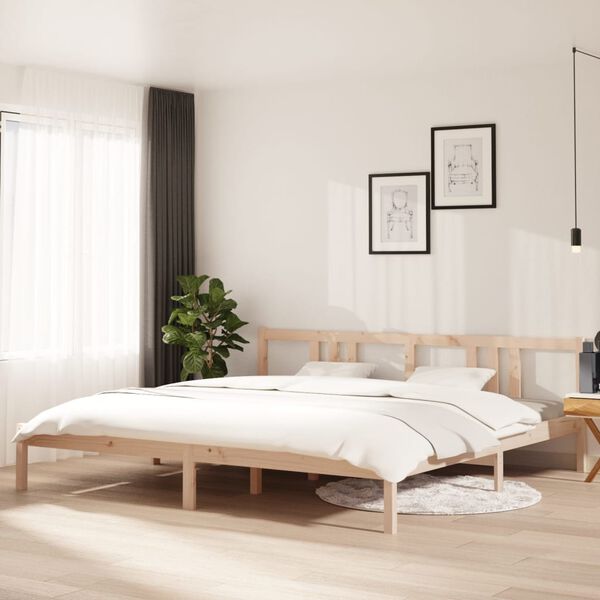 vidaXL Cadre de lit sans matelas bois massif 200x200 cm
