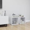 vidaXL Meubles TV 2 pcs Blanc 37x35x37 cm Bois d&rsquo;ing&eacute;nierie