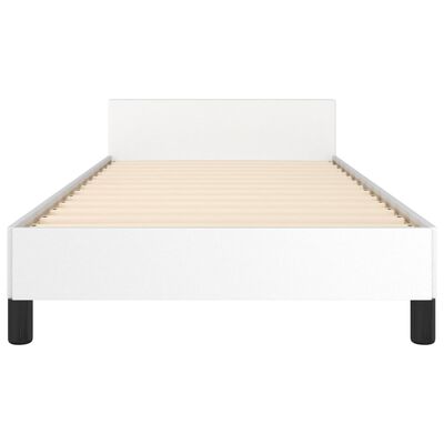 vidaXL Cadre de lit avec tête de lit sans matelas blanc 90x200 cm