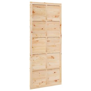 vidaXL Porte de grange 80 x 2,5 x 208 cm Bois de pin massif Naturel