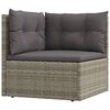 vidaXL Salon de jardin 7 pcs avec coussins Gris R&eacute;sine tress&eacute;e