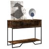 vidaXL Table console ch&ecirc;ne fum&eacute; 100x35x74,5 cm bois d'ing&eacute;nierie
