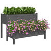 vidaXL Jardini&egrave;re Gris 110x84x75 cm Bois massif de pin