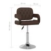 vidaXL Tabouret de bar marron similicuir