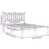 vidaXL Cadre de lit m&eacute;tal sans matelas avec t&ecirc;te de lit noir 120x200cm