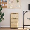 vidaXL Cabinet roulant avec bureau avec roue MOSS Vernis transparent