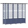 vidaXL Lit &Eacute;lev&eacute; avec Treillis et Toit Gris 202 x 40 x 136 cm PP