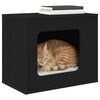 vidaXL Maison pour chat Noir 51 x 30 x 42,5 cm Bois d'ing&eacute;nierie