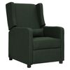 vidaXL Fauteuil inclinable Vert fonc&eacute; Tissu
