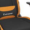 vidaXL Chaise de jeu de massage avec repose-pied Noir et orange Tissu