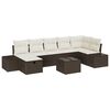 vidaXL Ensemble de canap&eacute; de jardin 8 pcs Marron polyrotin