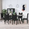 vidaXL Chaises &agrave; manger lot de 6 noir similicuir
