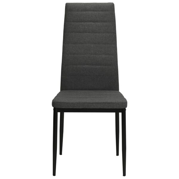 vidaXL Chaises à manger lot de 4 gris foncé tissu