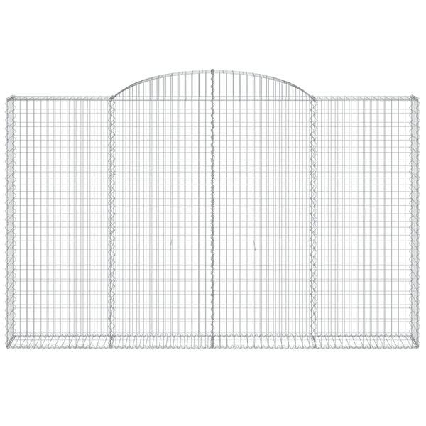 vidaXL Paniers &agrave; gabions arqu&eacute;s 8 pcs 300x30x180/200 cm fer galvanis&eacute;