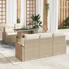 vidaXL Ensemble de canap&eacute; de jardin avec coussin 6 pcs Beige polyrotin