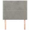 vidaXL Tête de lit Gris clair 90x5x118/128 cm Velours