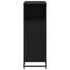 vidaXL Ensemble de mobilier de salle de bain avec tiroir Ch&ecirc;ne noir