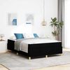 vidaXL Cadre de lit avec matelas Noir 160 x 200 cm tissu