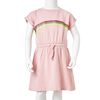 Robe pour enfants avec cordon de serrage rose clair 128