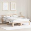 vidaXL Cadre de lit avec t&ecirc;te de lit Naturel 160 x 200 cm Pin massif