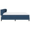 vidaXL Lit &agrave; ressorts avec matelas Bleu 200 x 200 cm tissu