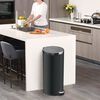 EKO Poubelle &agrave; p&eacute;dale Artistic 30 L Noir mat