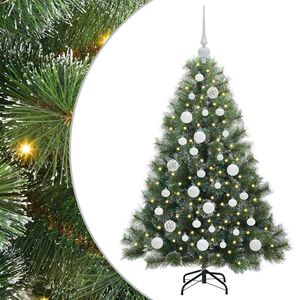vidaXL Sapin de No&euml;l artificiel avec 150 LED Vert 120 cm PE et PVC