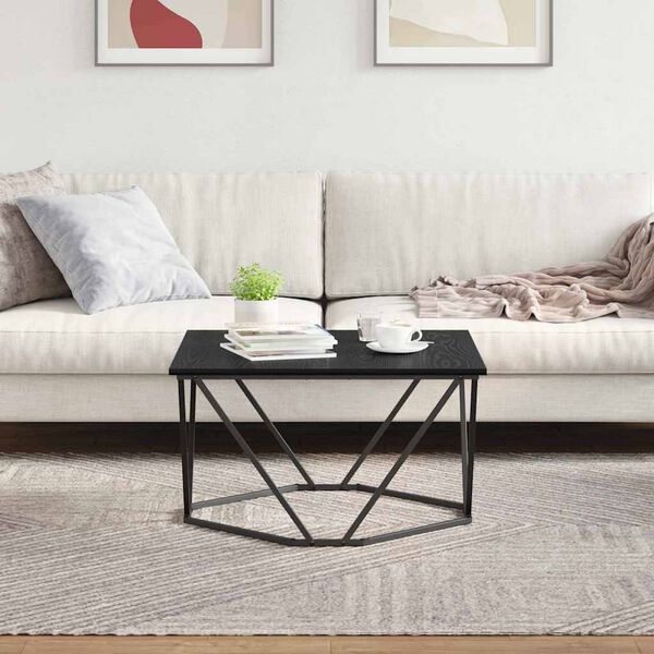 vidaXL Table basse Ch&ecirc;ne noir 80 x 80 x 45 cm