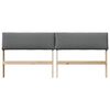 vidaXL T&ecirc;te de lit capitonn&eacute;e Gris fonc&eacute; 180 cm Pin massif