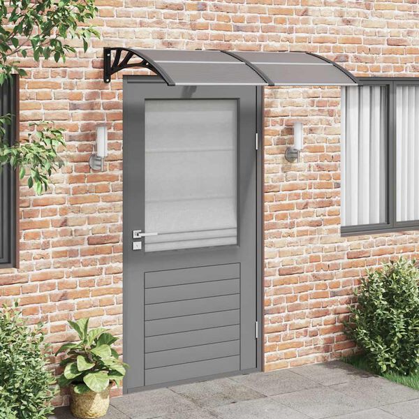 vidaXL Auvent de porte Noir 150x100 cm Polycarbonate