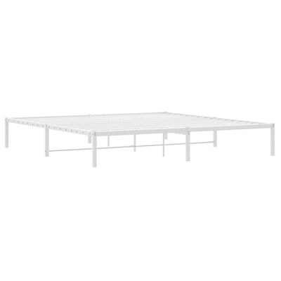 vidaXL Cadre de lit métal sans matelas blanc 200x200 cm