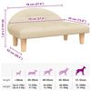 vidaXL Lit pour chien cr&egrave;me 70x52x30 cm tissu