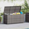 vidaXL Bo&icirc;te de rangement de jardin gris 120x50x60 cm r&eacute;sine tress&eacute;e