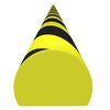 vidaXL Protecteur d'angle Jaune et noir 4x3x100 cm PU