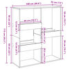 vidaXL Cloison de s&eacute;paration ch&ecirc;ne sonoma 100x33x115cm bois ing&eacute;nierie
