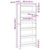 vidaXL Biblioth&egrave;que 2 pcs Gris Sonoma 80 x 30 x 155 cm