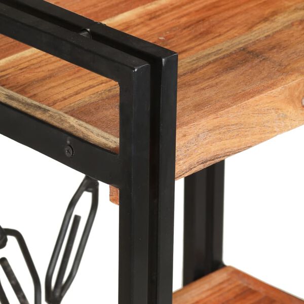 vidaXL Bibliothèque à 3 niveaux 60x30x80 cm Bois d'acacia massif