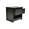 vidaXL Table de chevet 2 pcs avec 1 tiroir Noir