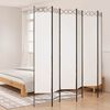 vidaXL Cloison de s&eacute;paration 6 panneaux Blanc 240x220 cm Tissu