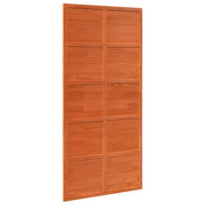 vidaXL Porte de grange marron cire 100x208 cm bois massif de pin