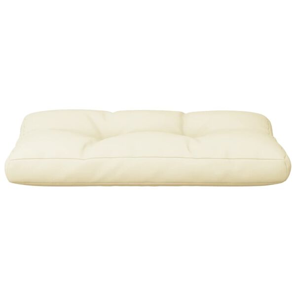 vidaXL Coussin de palette cr&egrave;me 70x40x12 cm tissu