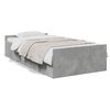 vidaXL Cadre de lit avec tiroirs sans matelas gris b&eacute;ton 100x200 cm