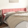 vidaXL T&ecirc;te de lit avec oreilles Rose 183x23x78/88 cm Velours
