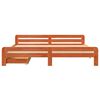 vidaXL Cadre de lit sans matelas cire marron 200x200cm bois pin massif